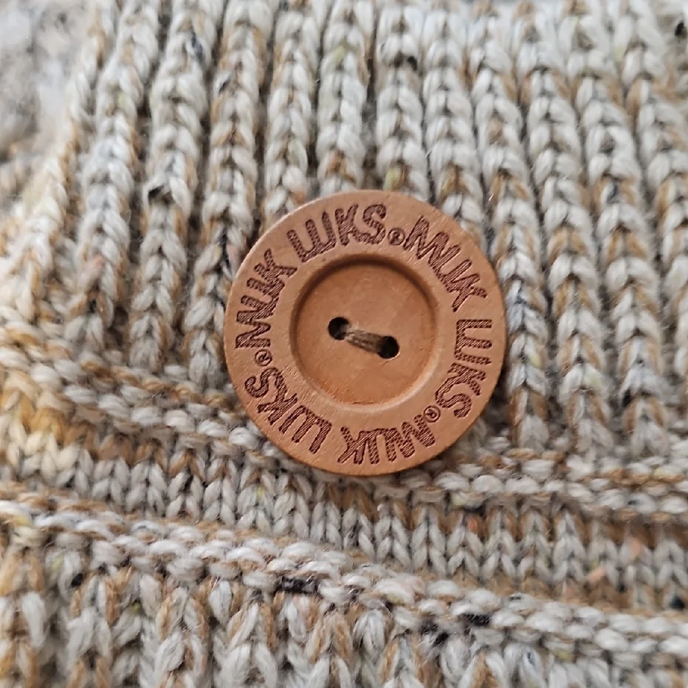 Muk Luks Cream and Brown Knit Button Boots, 8 - Picture 5 of 5